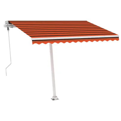 Copertină Retractabilă Automată 300x250 cm - Oranj/Maro