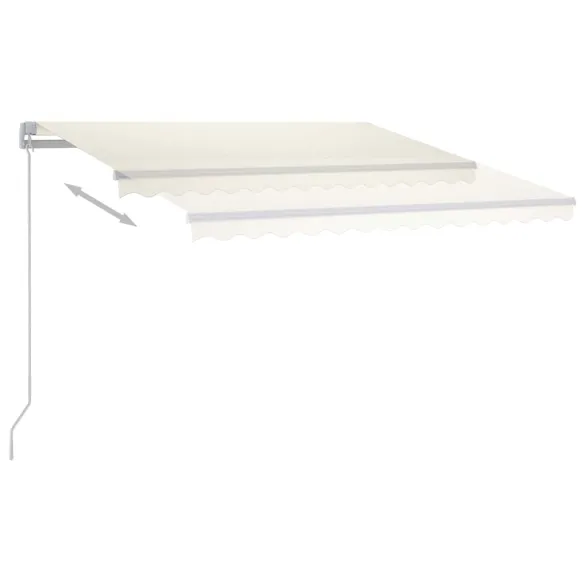 Copertină retractabilă manual crem 350x250 cm - Livrare gratuită