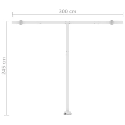 Copertină retractabilă manual crem 350x250 cm - Livrare gratuită