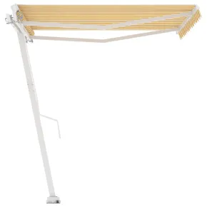 Copertină Retractabilă Manuală 350x250 cm - Galben/Alb 2