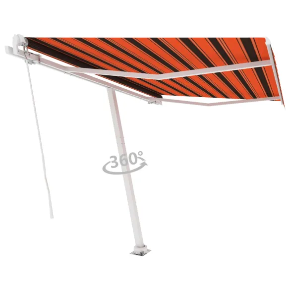 Copertină Retractabilă Manual 350x250 cm - Oranj/Maro