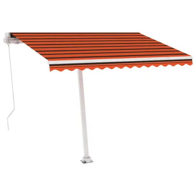 Copertină Retractabilă Manual 350x250 cm - Oranj/Maro
