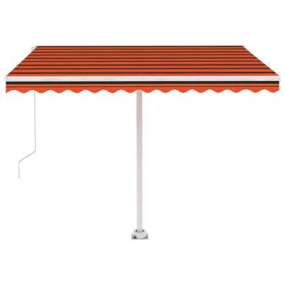 Copertină Retractabilă Manual 350x250 cm - Oranj/Maro