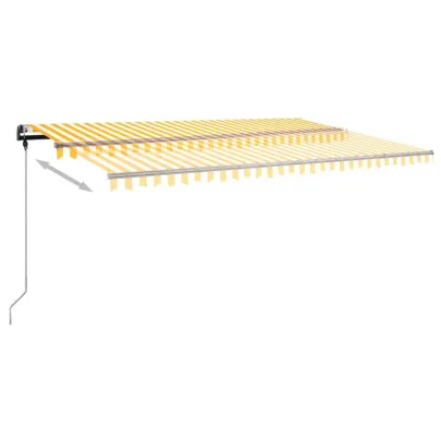 Copertină retractabilă manual cu LED 500x300cm - Livrare gratuită