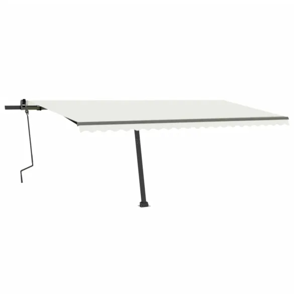 Copertină retractabilă manual cu LED - 500x300 cm - Crem