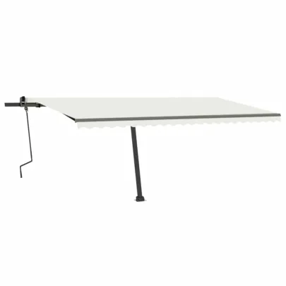 Copertină retractabilă manual cu LED - 500x300 cm - Crem