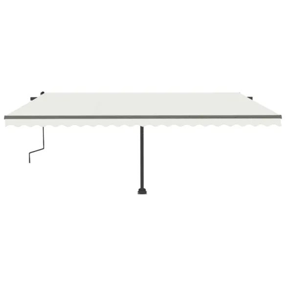Copertină retractabilă manual cu LED - 500x300 cm - Crem