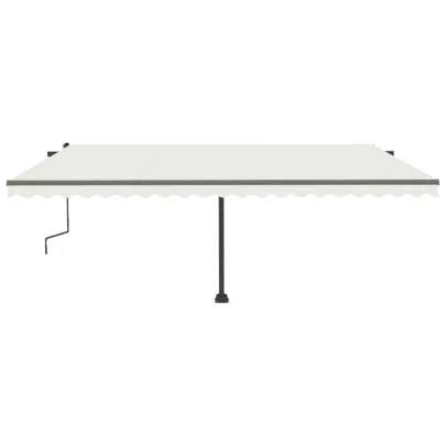Copertină retractabilă manual cu LED - 500x300 cm - Crem