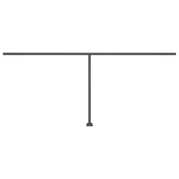 Copertină retractabilă manual cu LED 5x3m - Albastru&Alb