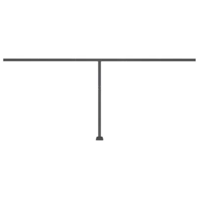 Copertină retractabilă manual cu LED 5x3m - Albastru&Alb