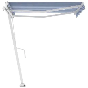 Copertină automată retractabilă 350x250 cm - Albastru & Alb 2