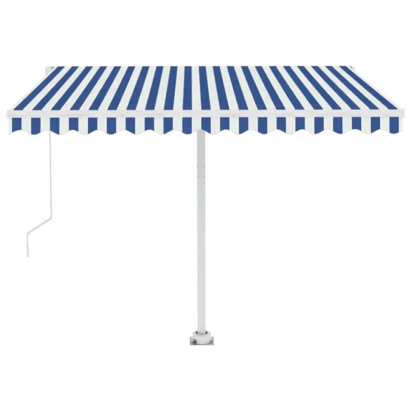 Copertină automată retractabilă 350x250 cm - Albastru & Alb
