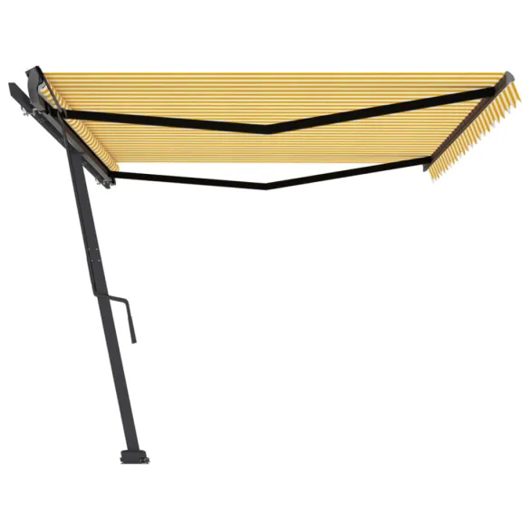 Copertină Retractabilă Manuală 5x3m - Galben/Alb