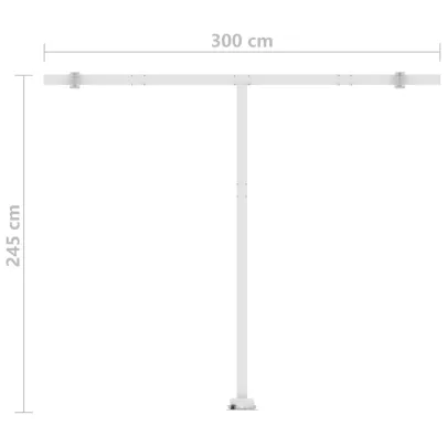 Copertină automată retractabilă crem - 350x250 cm | Livrare gratuită
