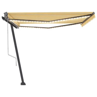 Copertină automată cu senzor vânt și LED - 450x300 cm