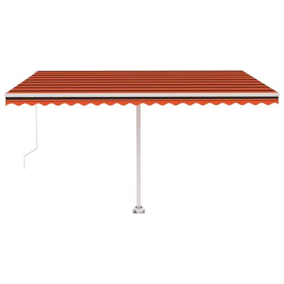Copertină Retractabilă Manual 4x3m - Portocaliu/Maro
