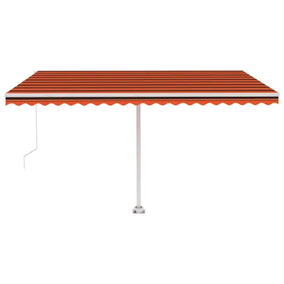 Copertină Retractabilă Manual 4x3m - Portocaliu/Maro