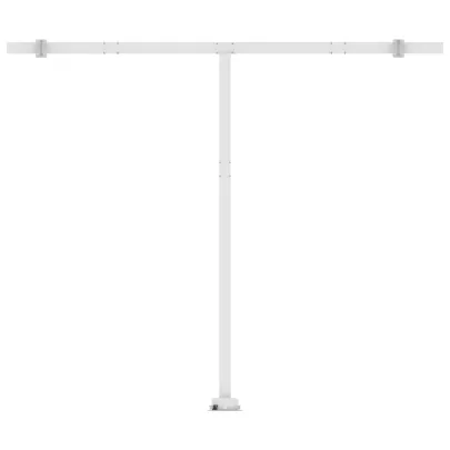 Copertină retractabilă manual cu LED 400x300cm - Albastru/Alb
