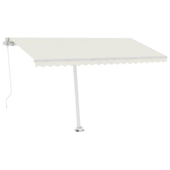 Copertină retractabilă manual cu LED 400x300 cm - Crem