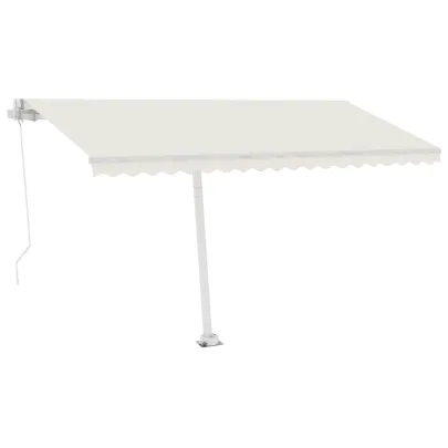 Copertină retractabilă manual cu LED 400x300 cm - Crem