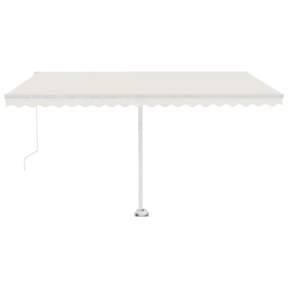 Copertină retractabilă manual cu LED 400x300 cm - Crem