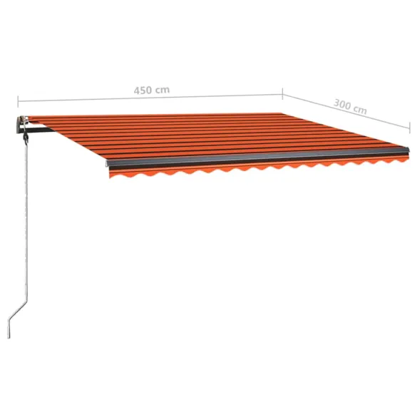 Copertină Retractabilă cu LED pentru Terasă 450x300 cm
