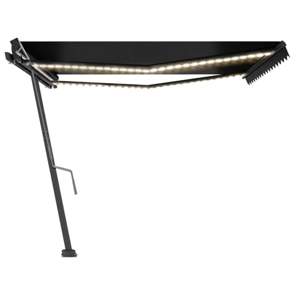 Copertină Retractabilă Manual cu LED - Antracit 450x300cm