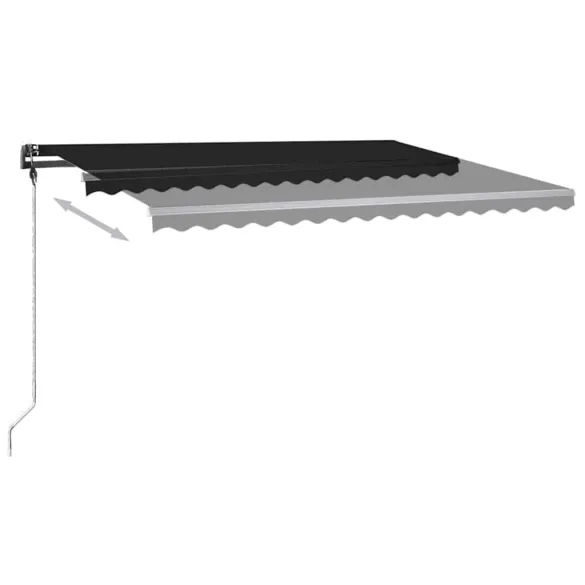 Copertină Retractabilă Manual cu LED - Antracit 450x300cm