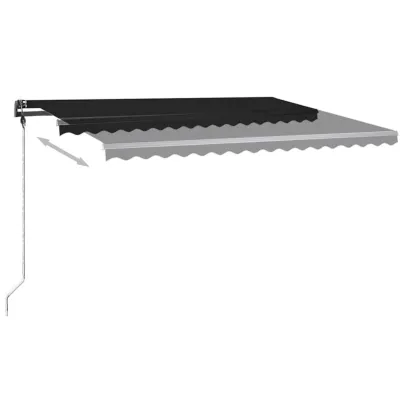 Copertină Retractabilă Manual cu LED - Antracit 450x300cm