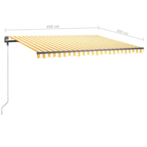Copertină retractabilă manual cu LED - 450x300 cm