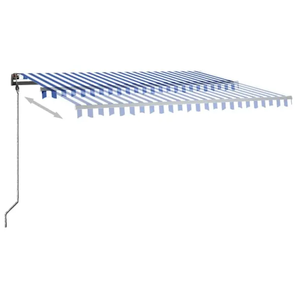 Copertină retractabilă manual cu LED - 450x300 cm