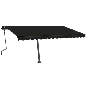 Copertină Retractabilă Manual Antracit 450x300 cm 2