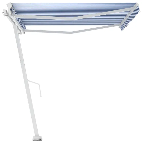 Copertină Retractabilă Manual 450x300cm - Albastru/Alb