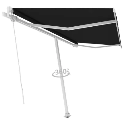 Copertină retractabilă manual Antracit 450x300 cm