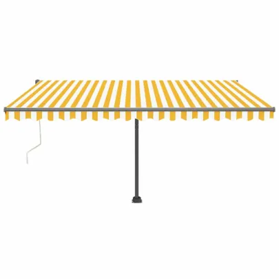 Copertină automată retractabilă 400x300cm galben-alb