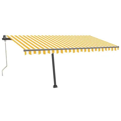Copertină automată retractabilă 400x300cm galben-alb