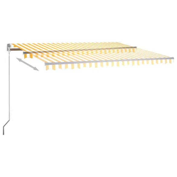 Copertină automată retractabilă 400x300cm galben-alb