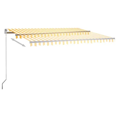 Copertină automată retractabilă 400x300cm galben-alb