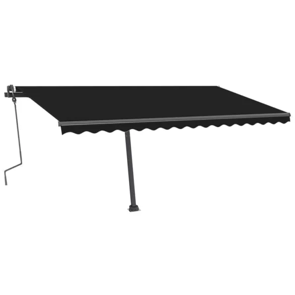 Copertină retractabilă manual cu LED - Antracit 400x300 cm