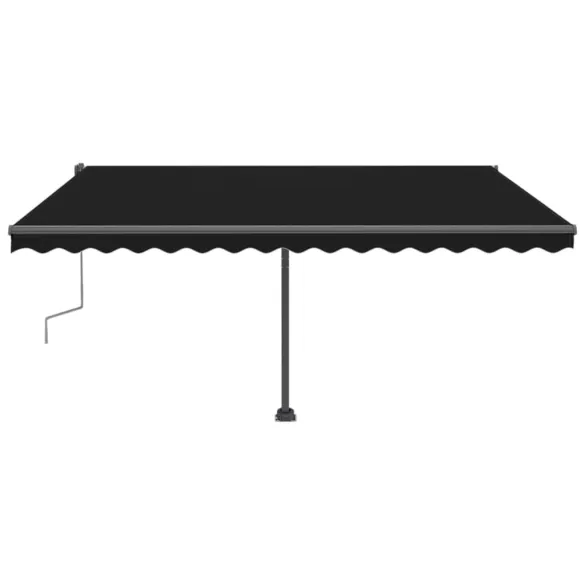 Copertină retractabilă manual cu LED - Antracit 400x300 cm