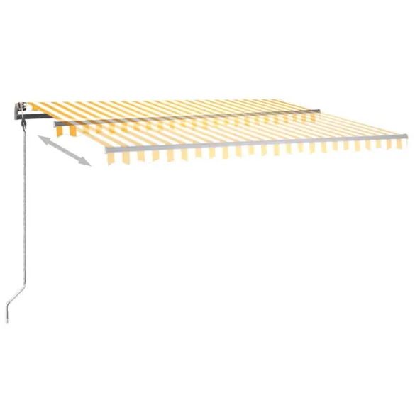 Copertină retractabilă manual cu LED 400x300 cm | Livrare Gratuită