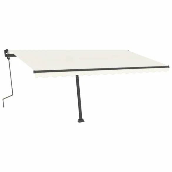 Copertină retractabilă manual cu LED 400x300 cm - Crem