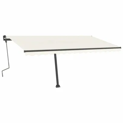 Copertină retractabilă manual cu LED 400x300 cm - Crem