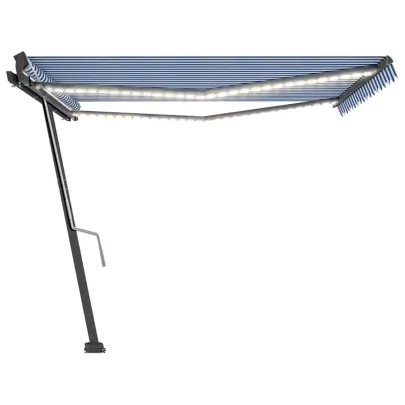 Copertină retractabilă manual cu LED - 400x300 cm | Livrare gratuită