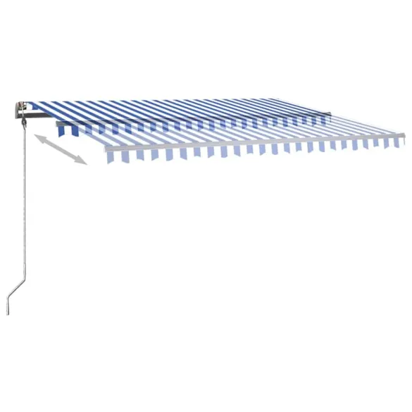 Copertină retractabilă manual cu LED - 400x300 cm | Livrare gratuită