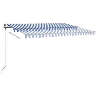 Copertină retractabilă manual cu LED - 400x300 cm | Livrare gratuită