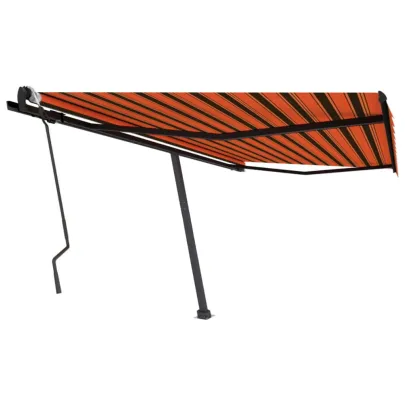 Copertină Retractabilă Manual 4x3m - Portocaliu/Maro