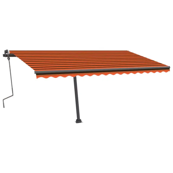 Copertină Retractabilă Manual 4x3m - Portocaliu/Maro