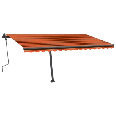 Copertină Retractabilă Manual 4x3m - Portocaliu/Maro