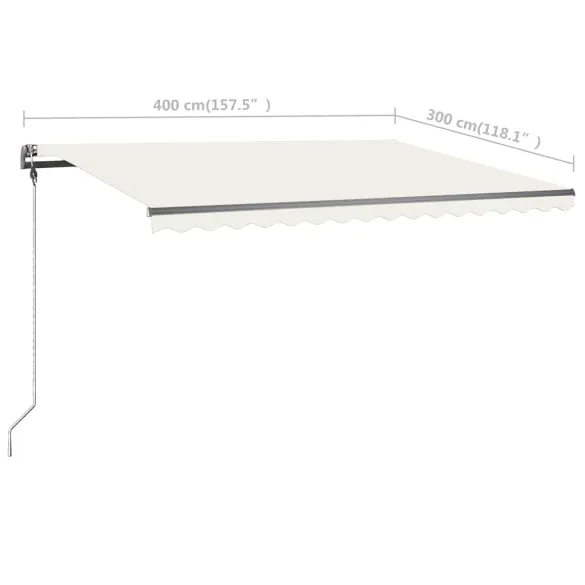Copertină Retractabilă Manual 400x300 cm - Livrare Gratuită